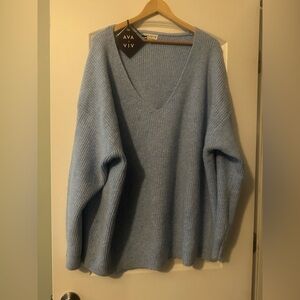 NWT beautiful light blue 3x sweater (my24)